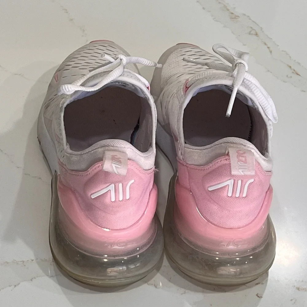 Nike Air Max 270 White and Pink Shoes - Picture 4 of 10